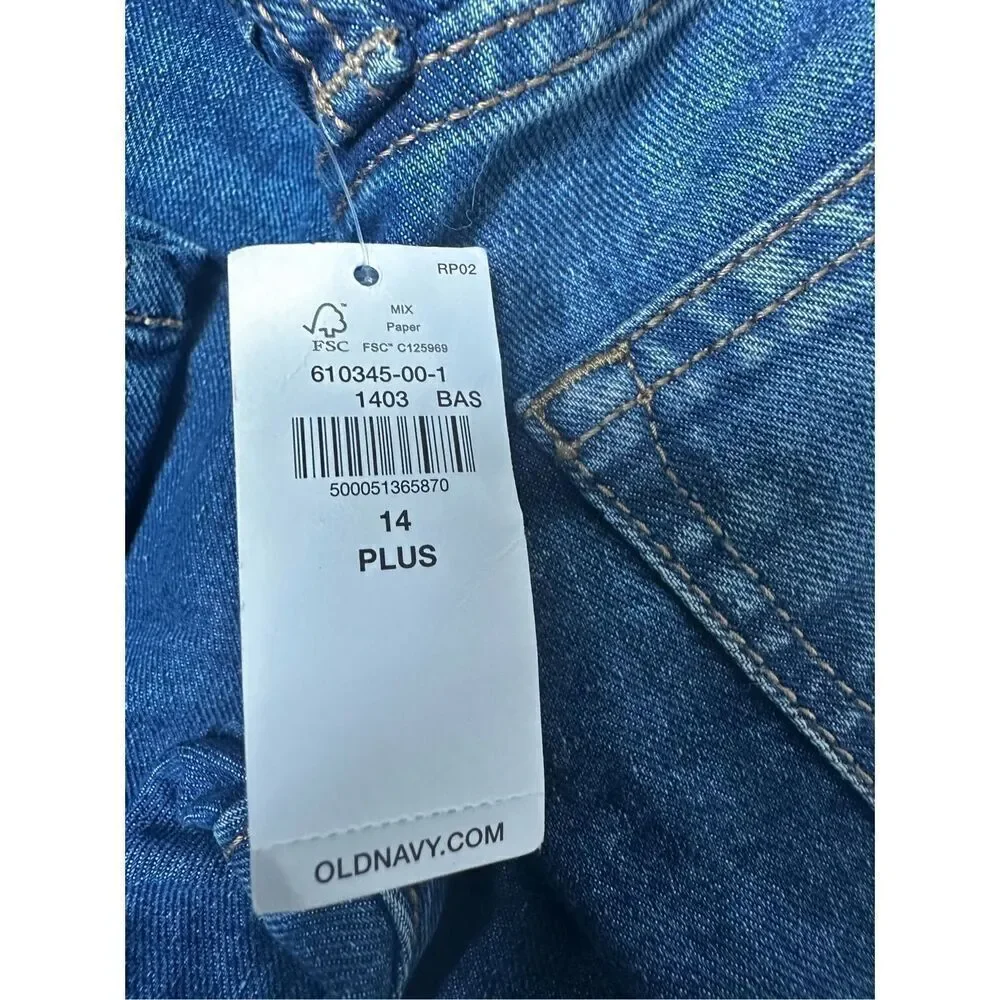 NWT Old Navy Boys Jeans Size 14 Regular Mid Rise Straight Classic Denim Blue